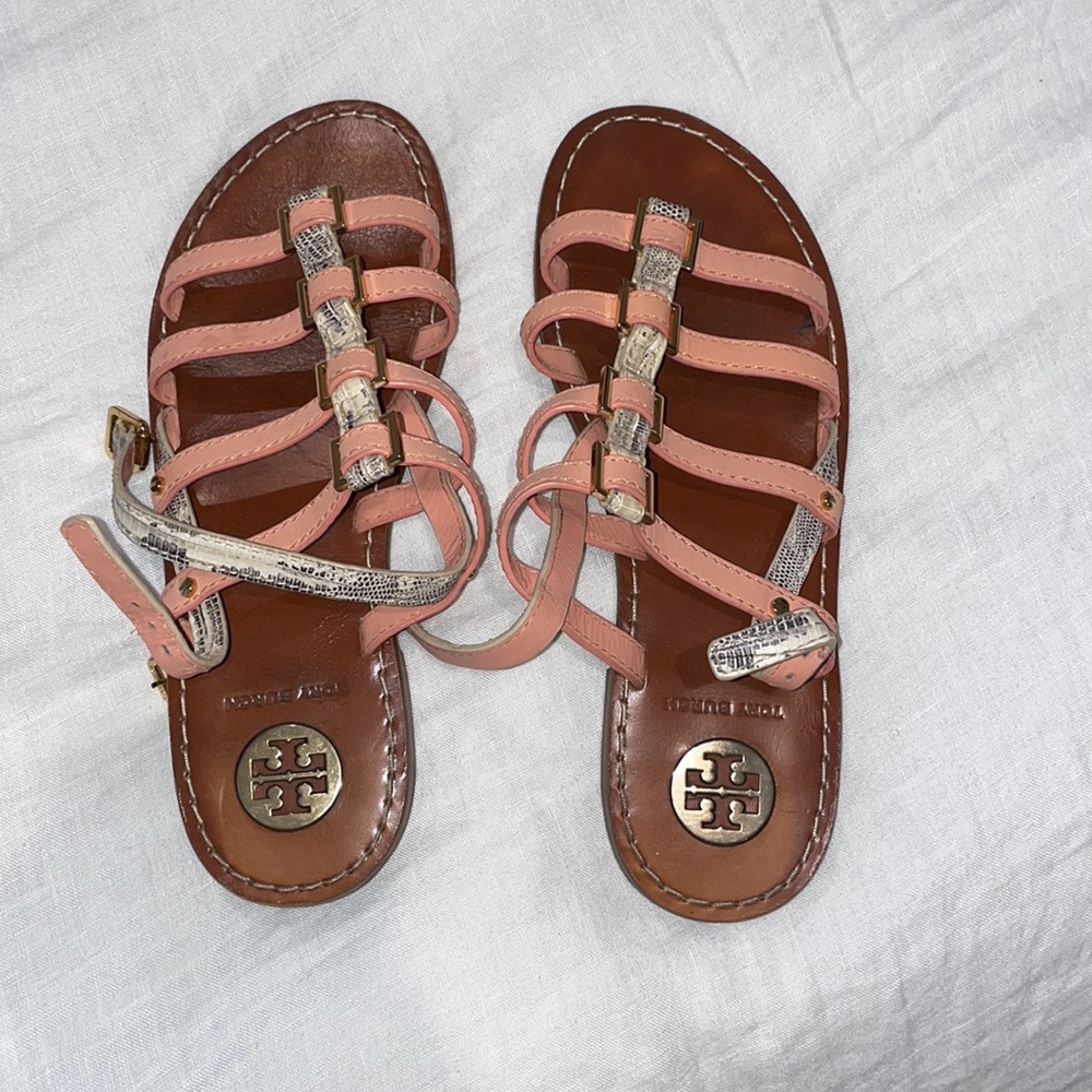 Barely worn Tory Burch unique sandals